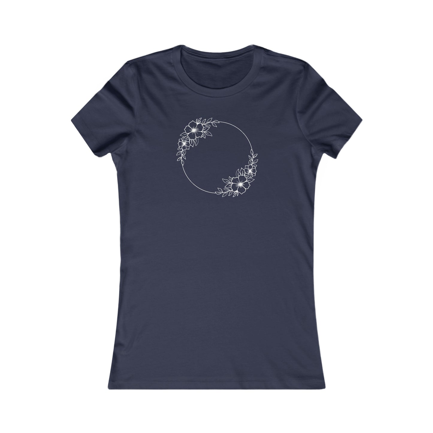 Double Large Flower Circle Fitted Tee