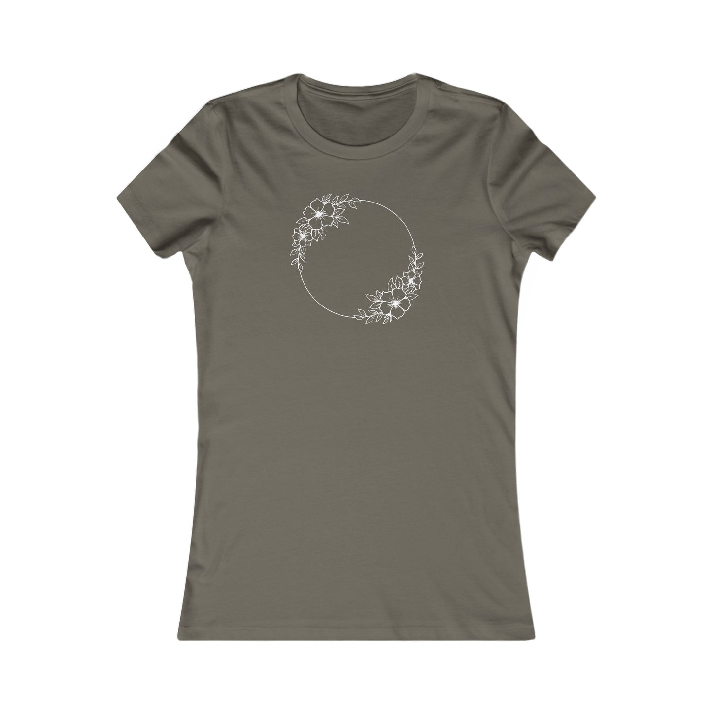 Double Large Flower Circle Fitted Tee
