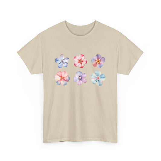 Watercolor Flowers Set Short Sleeve Tee
