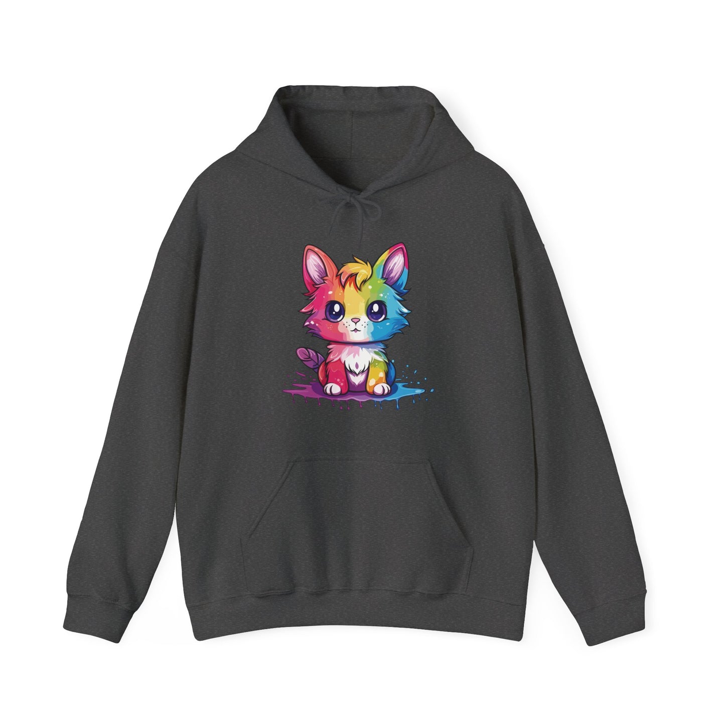 Rainbow Animated Cat Hooded Sweatshirt