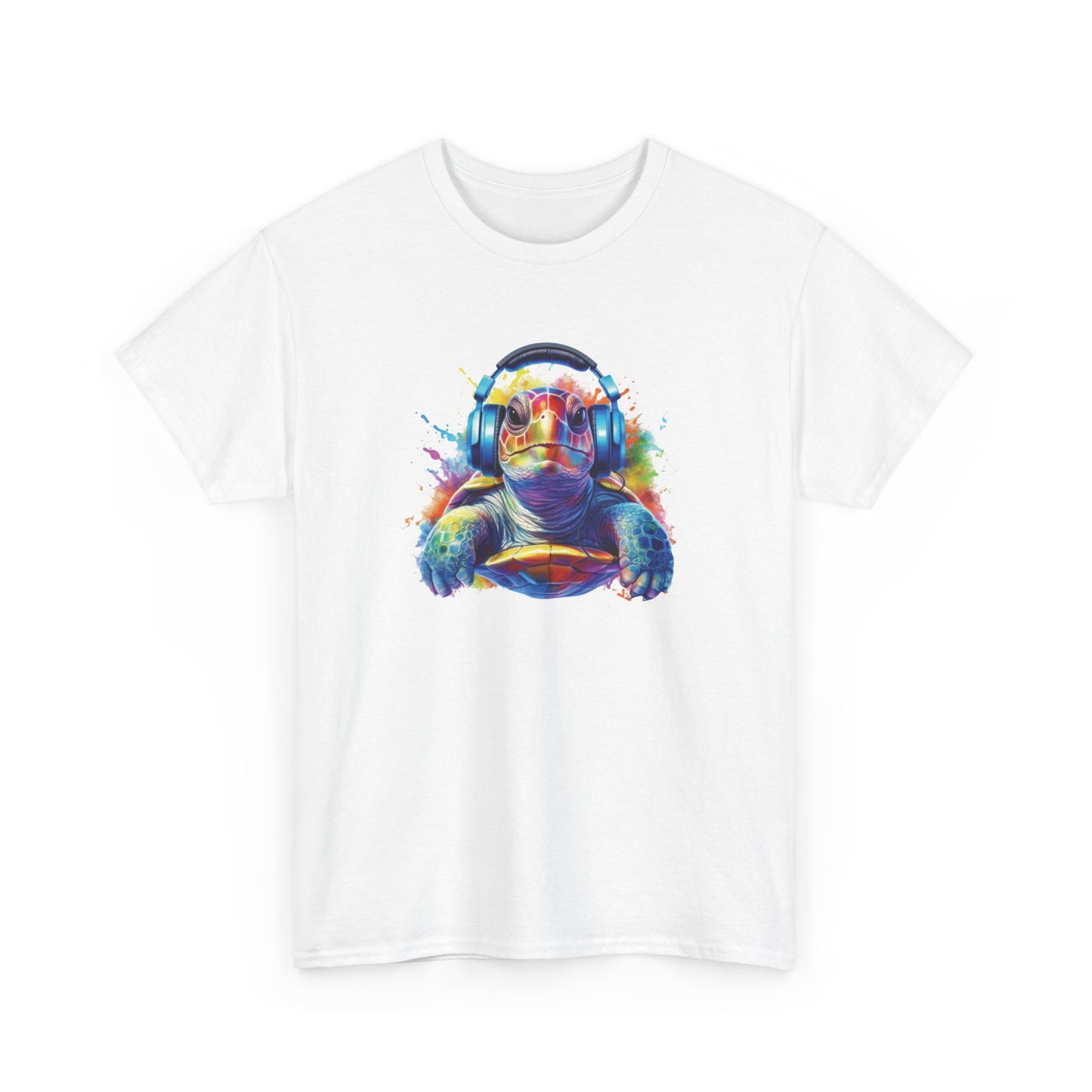 Turtle with Headphones Short Sleeve Tee
