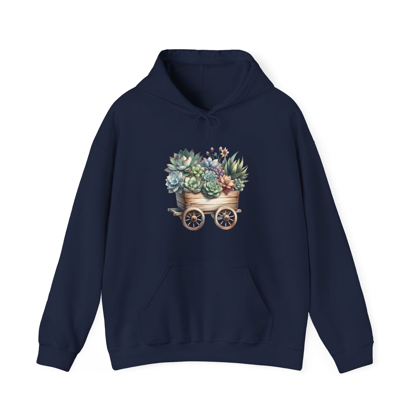 Succulent Wheelbarrow Hooded Sweatshirt