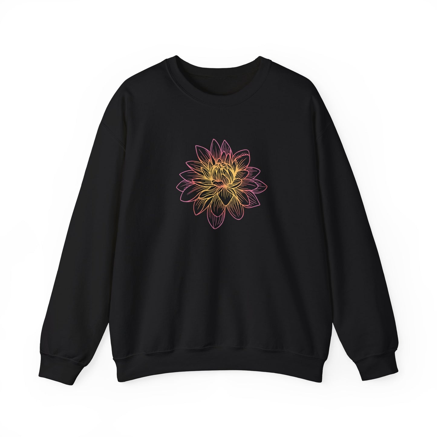 Colorful Lotus Outline Sweatshirt