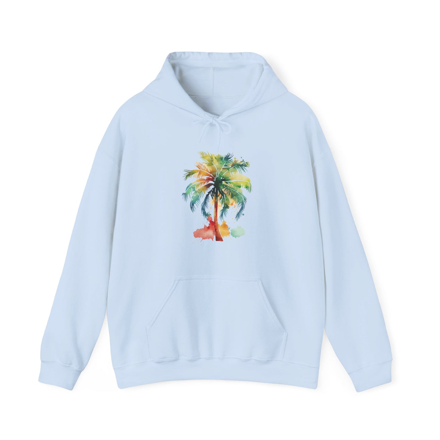 Watercolor Palm Tree Hooded Sweatshirt