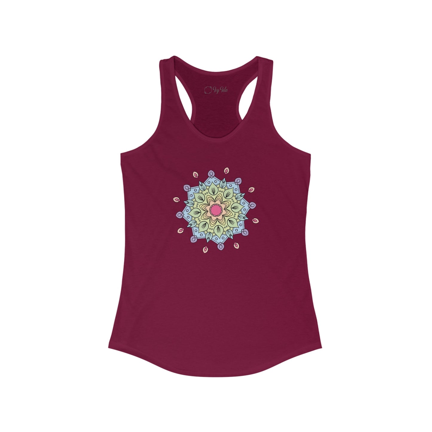 Colorful Mandala Racerback Tank (009)