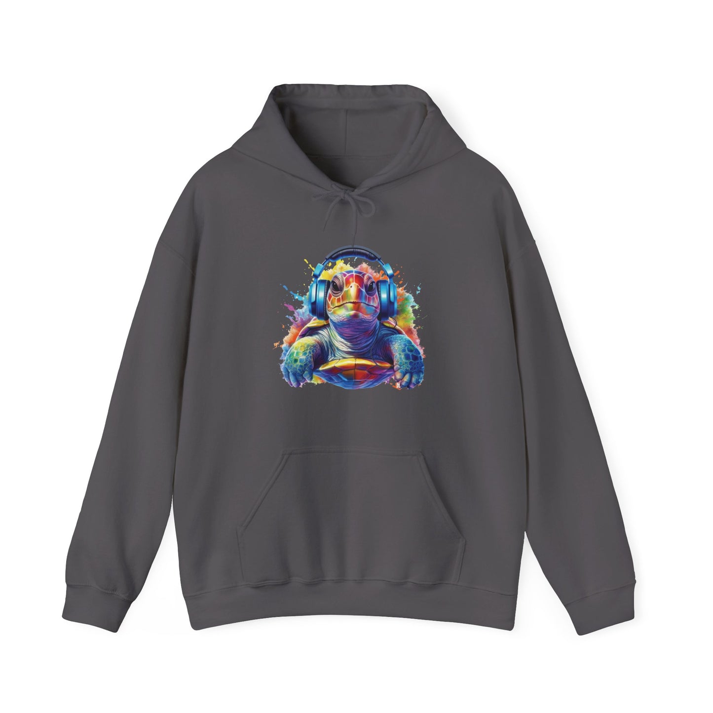 Turtle with Headphones Hooded Sweatshirt
