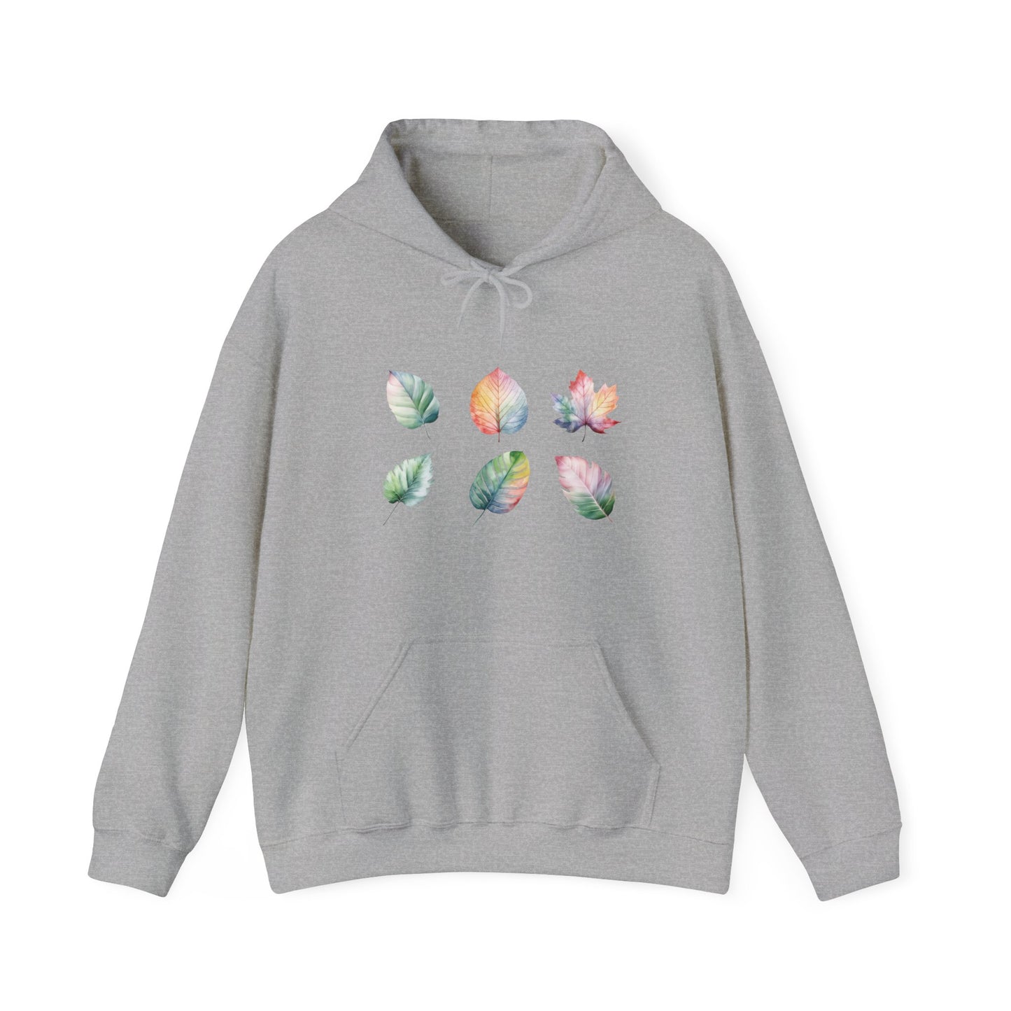 Watercolor Leaf Set Hooded Sweatshirt