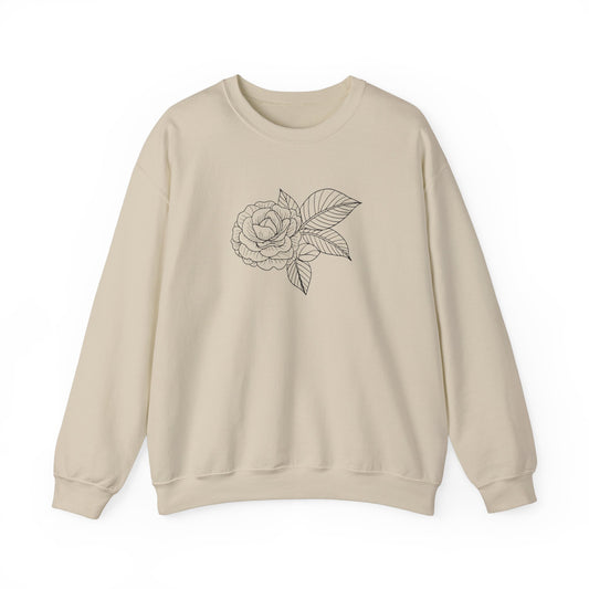 Rose with Leaves Sweatshirt