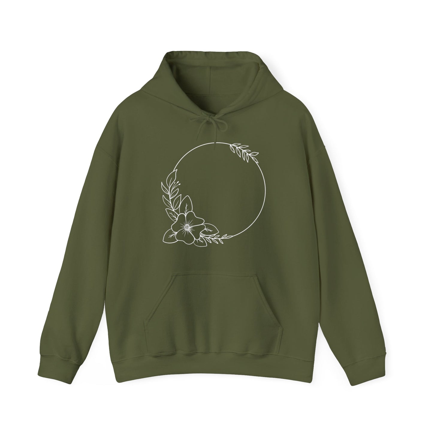 Large Flower Circle Hooded Sweatshirt