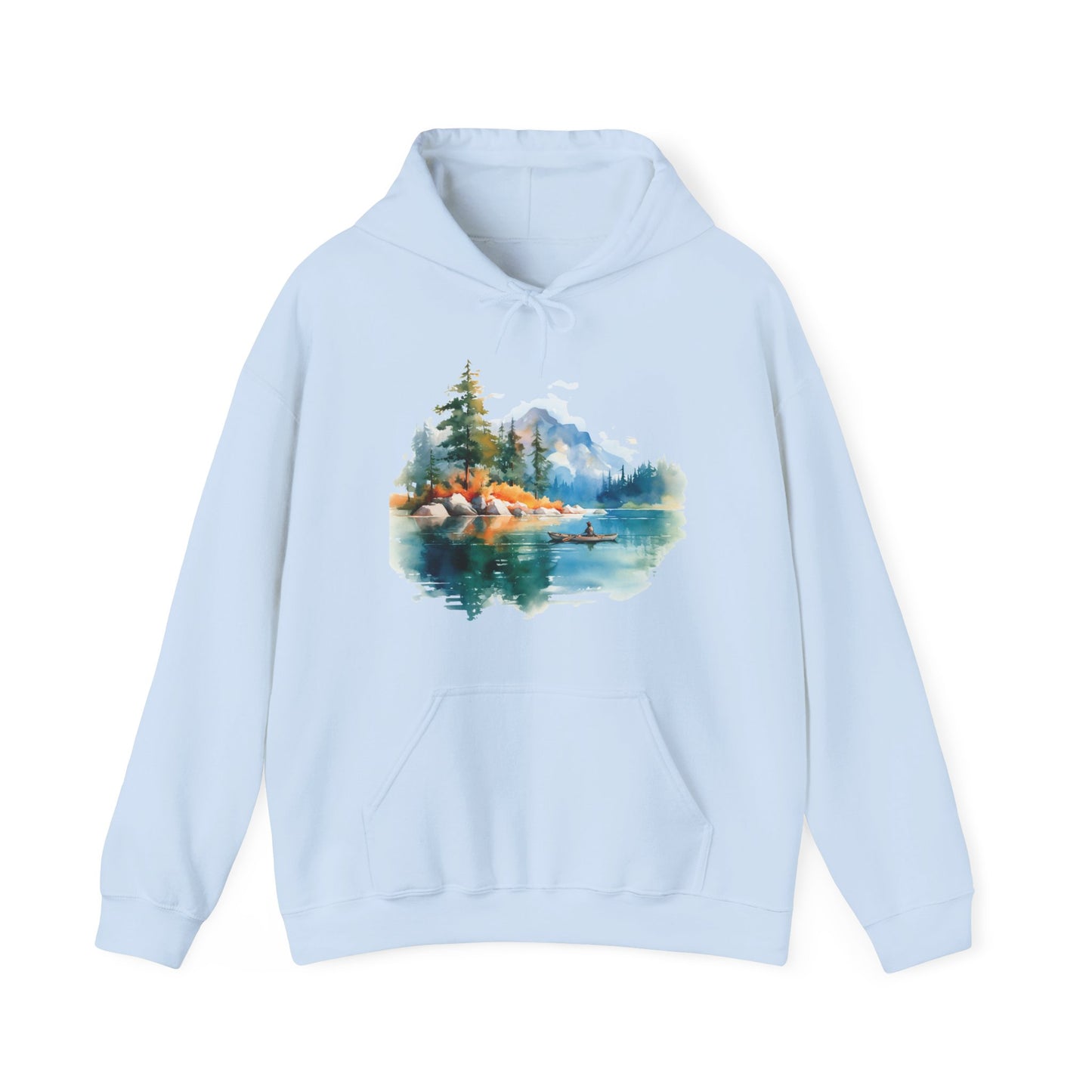 Watercolor Lake Hooded Sweatshirt
