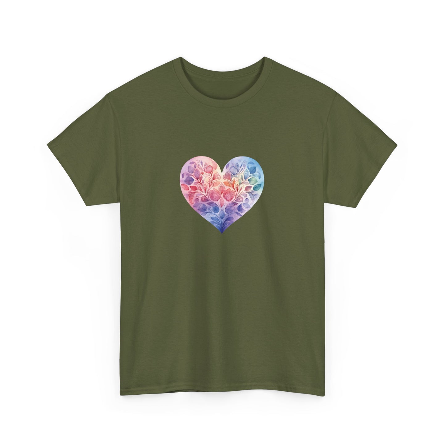 Watercolor Heart Short Sleeve Tee 006
