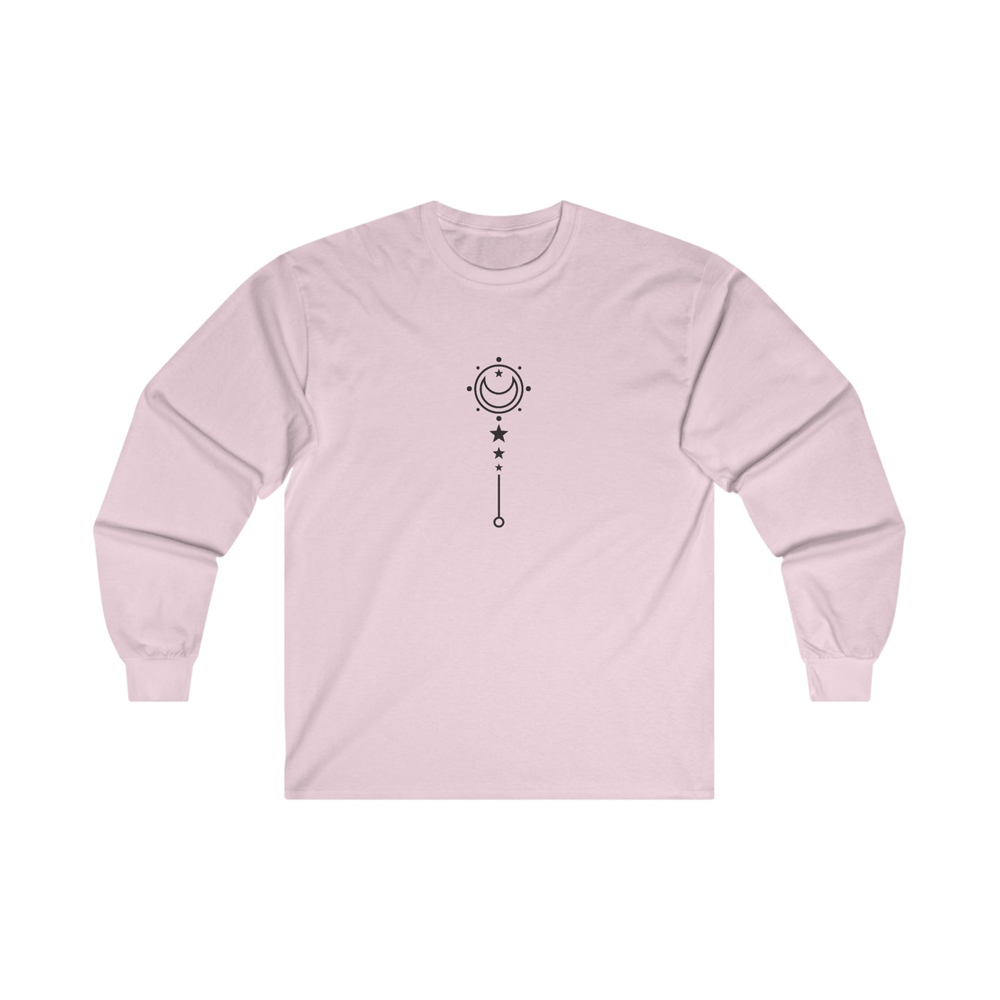 Crescent Moon Pattern Long Sleeve Tee