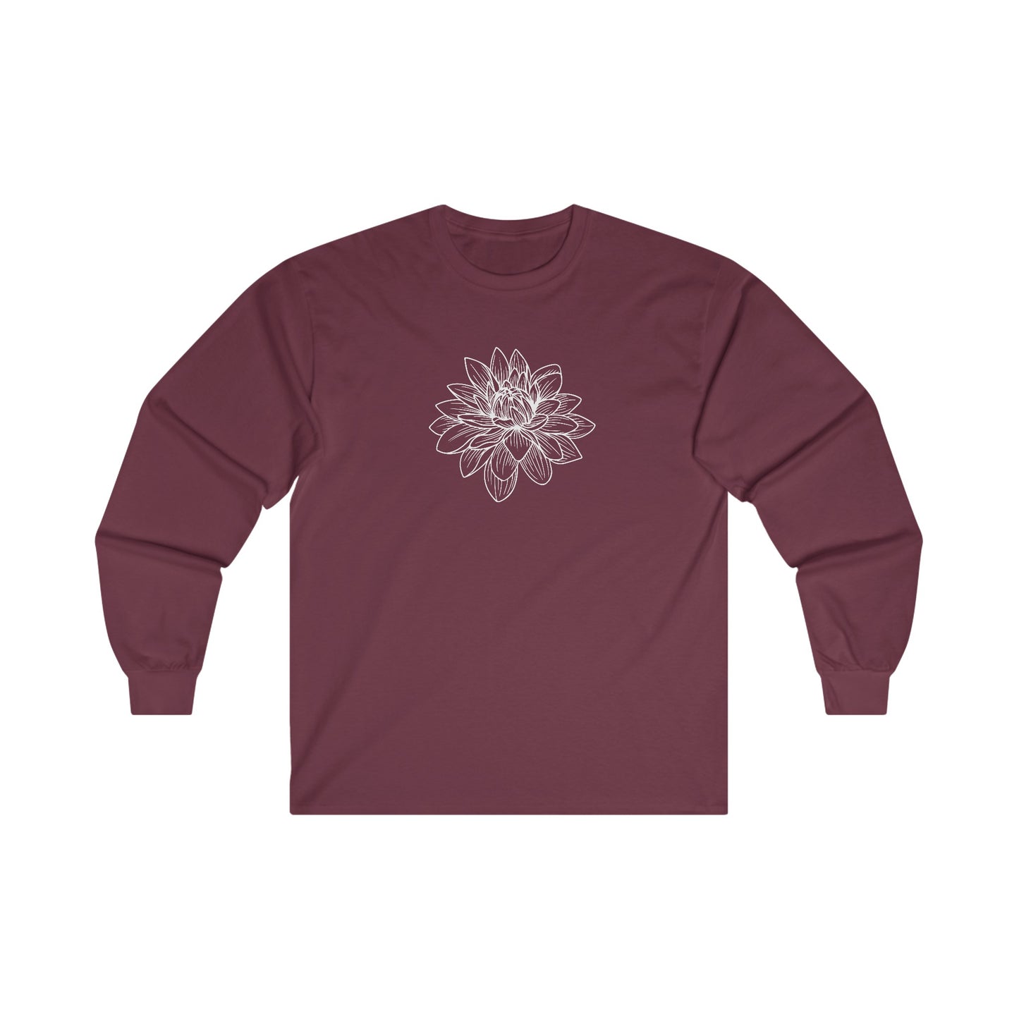 Lotus Outline Long Sleeve Tee