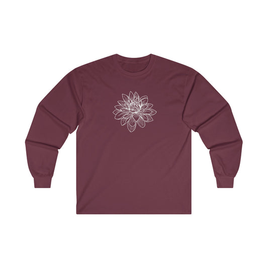 Lotus Outline Long Sleeve Tee