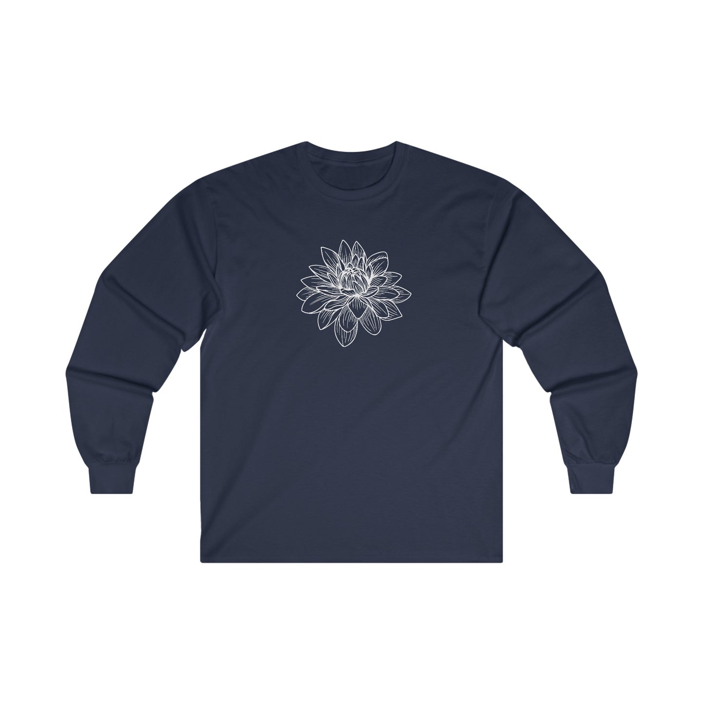 Lotus Outline Long Sleeve Tee