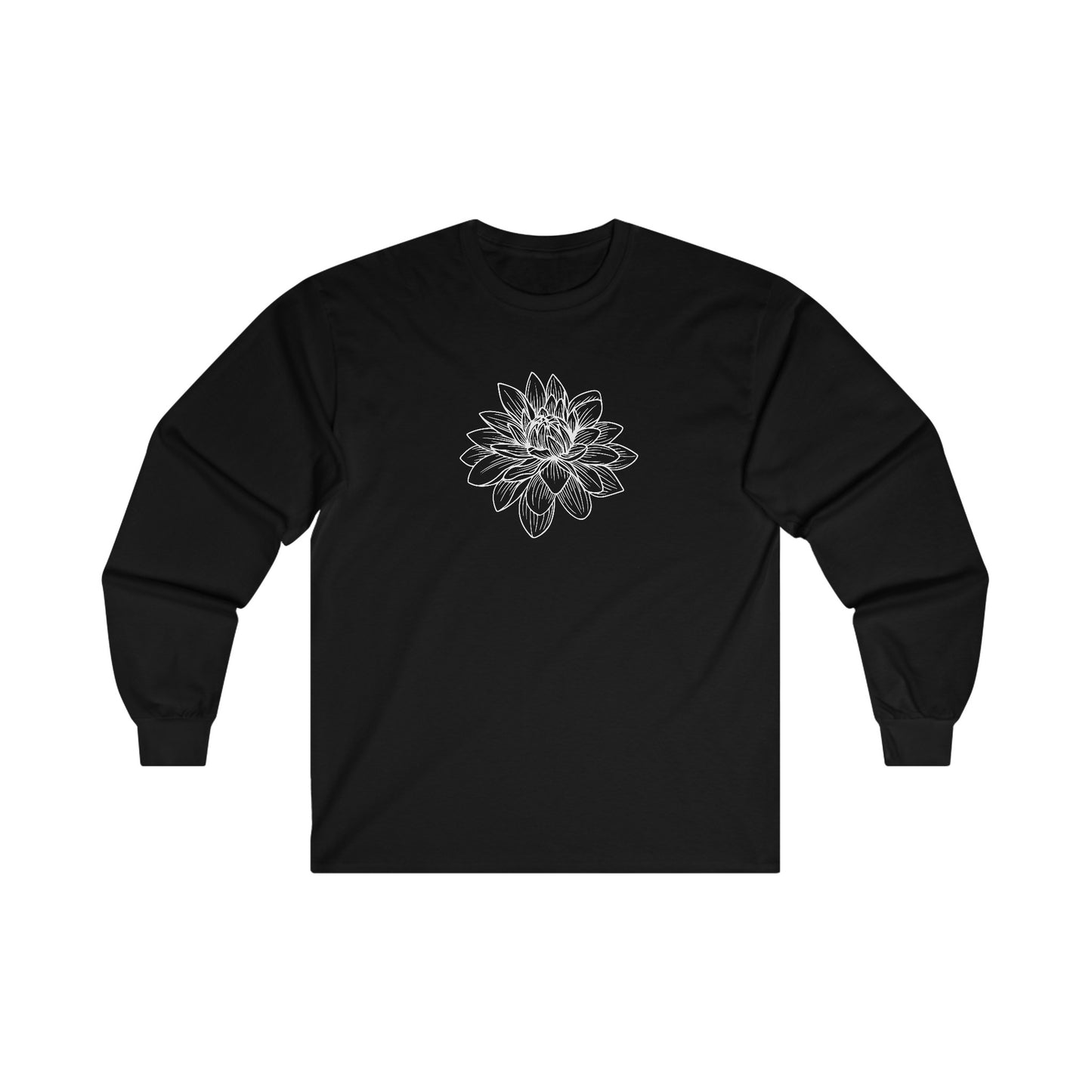 Lotus Outline Long Sleeve Tee
