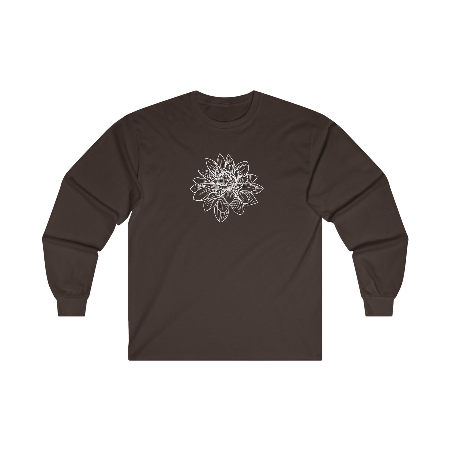 Lotus Outline Long Sleeve Tee