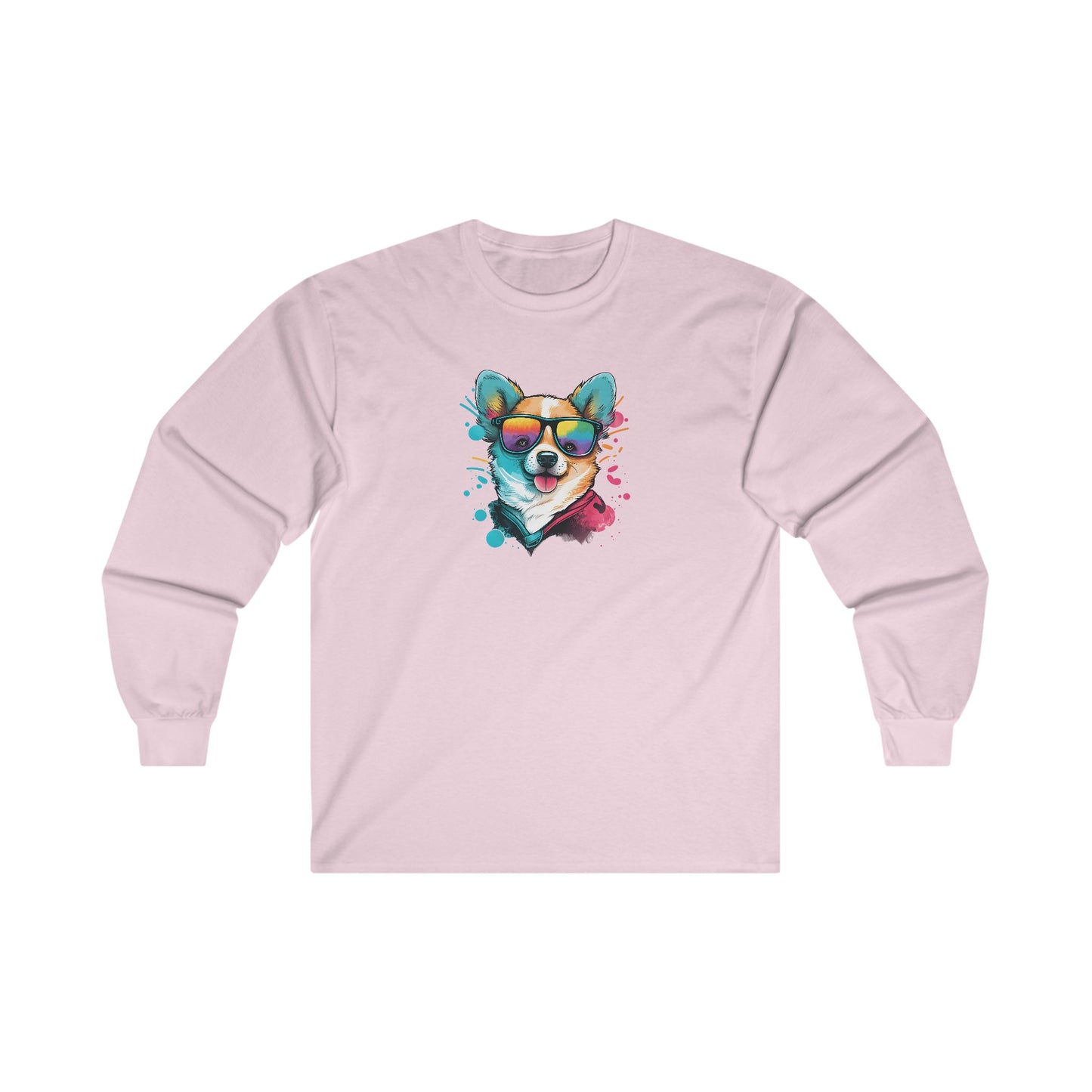 Dog with Sunglasses Long Sleeve Tee 005