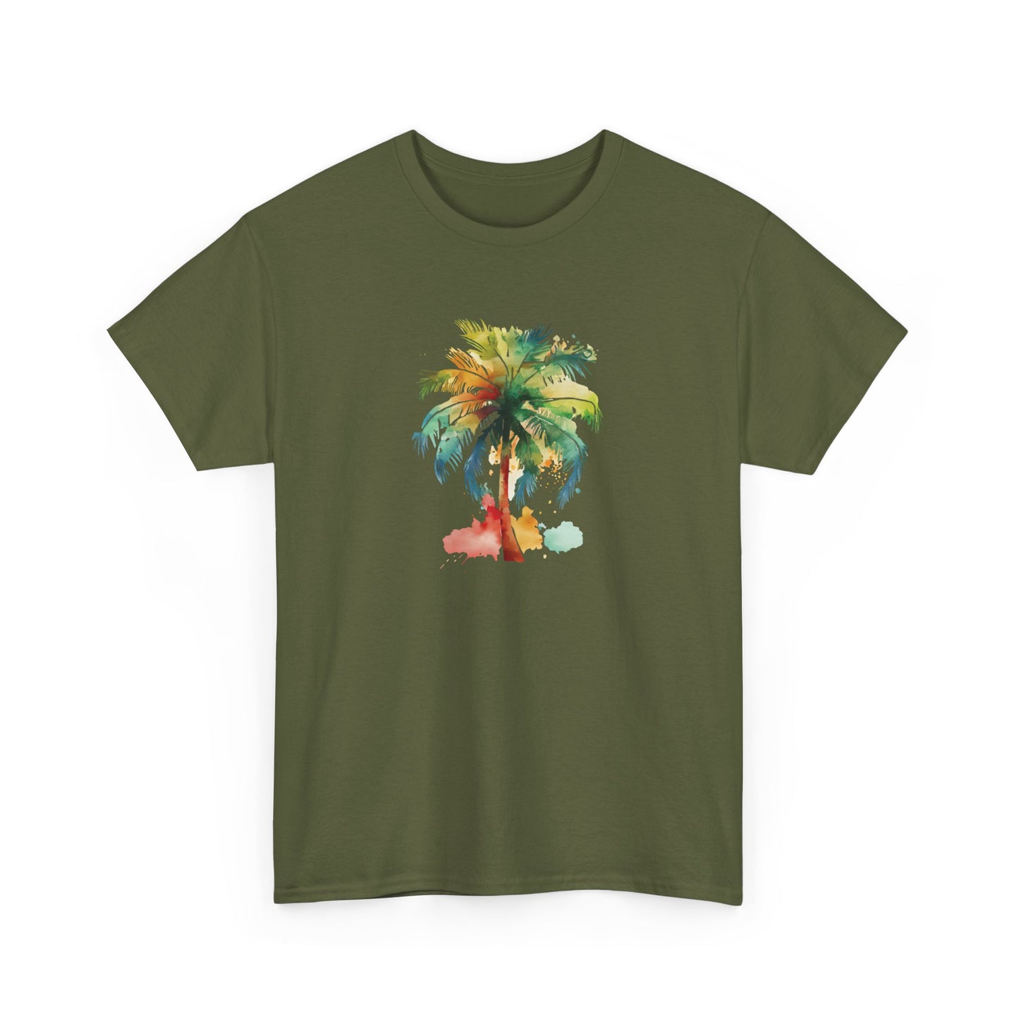 Watercolor Palm Tree Short Sleeve Tee