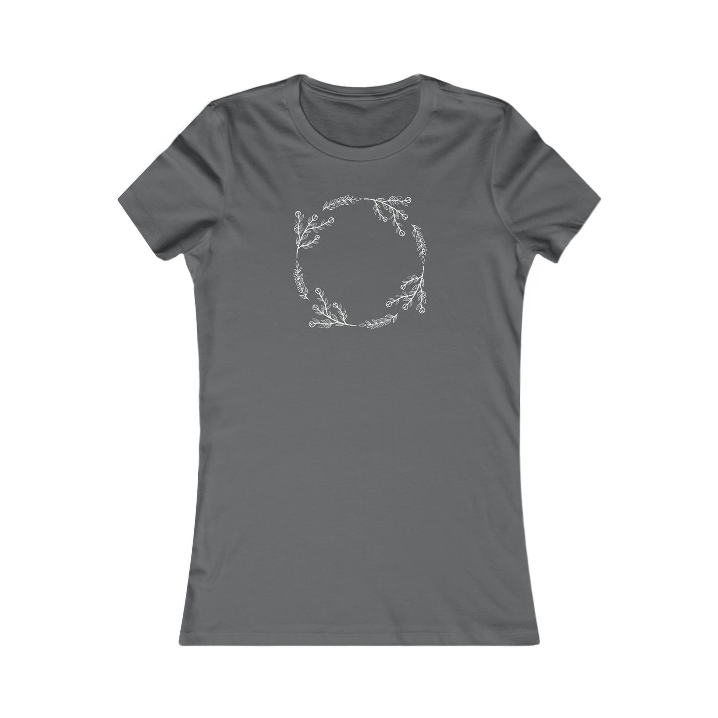 Flower and Leaf Circle Fitted Tee