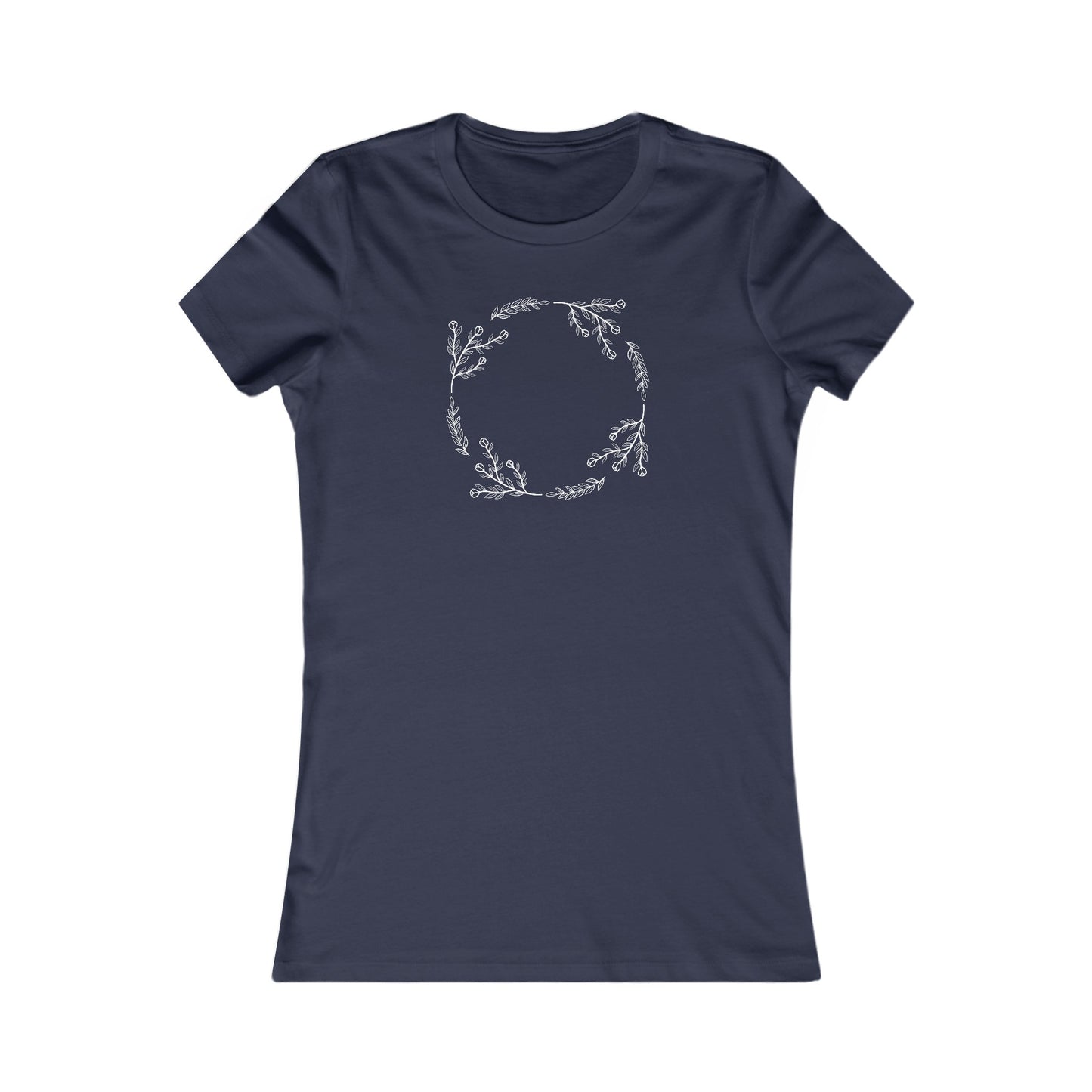 Flower and Leaf Circle Fitted Tee