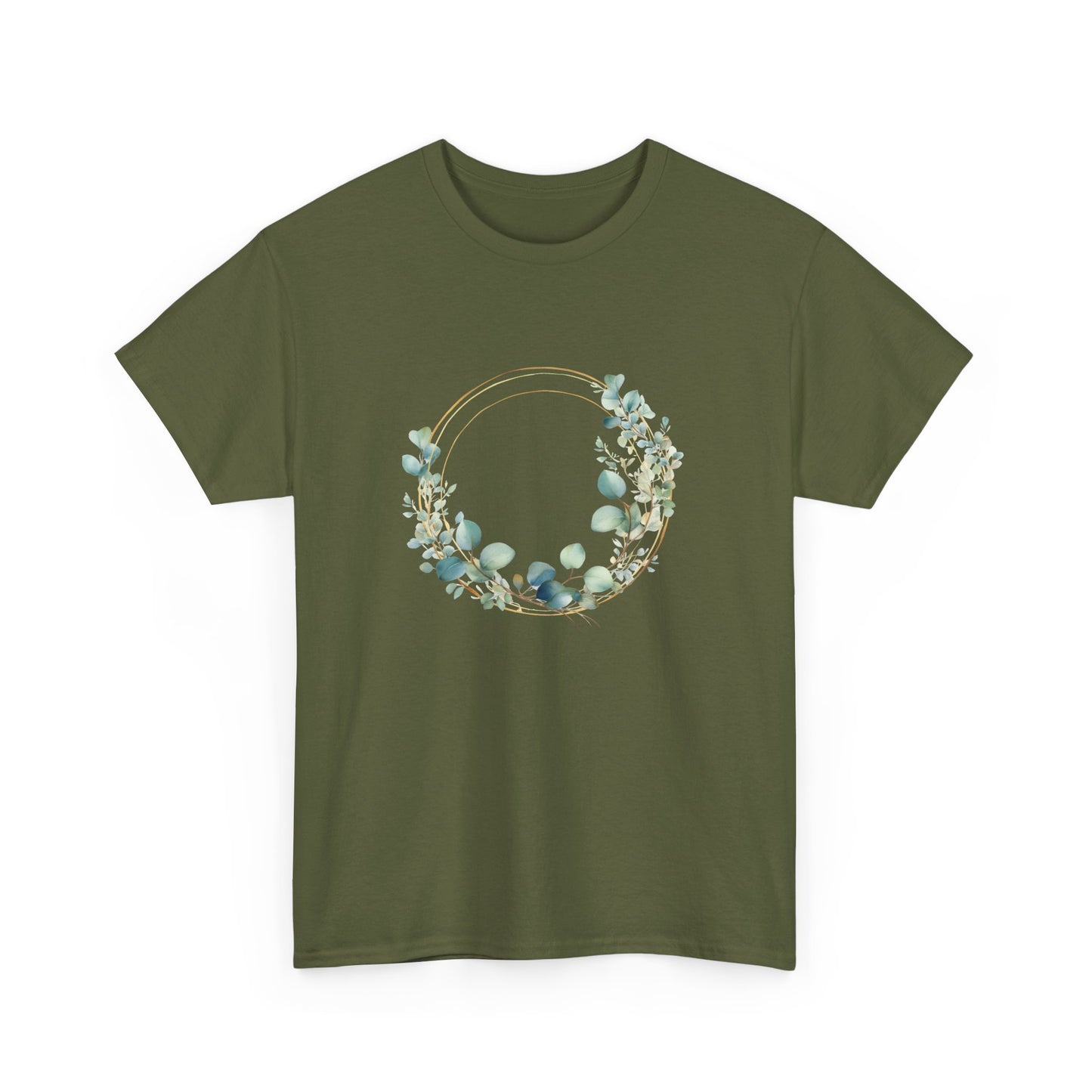 Watercolor Leaf Circle Short Sleeve Tee