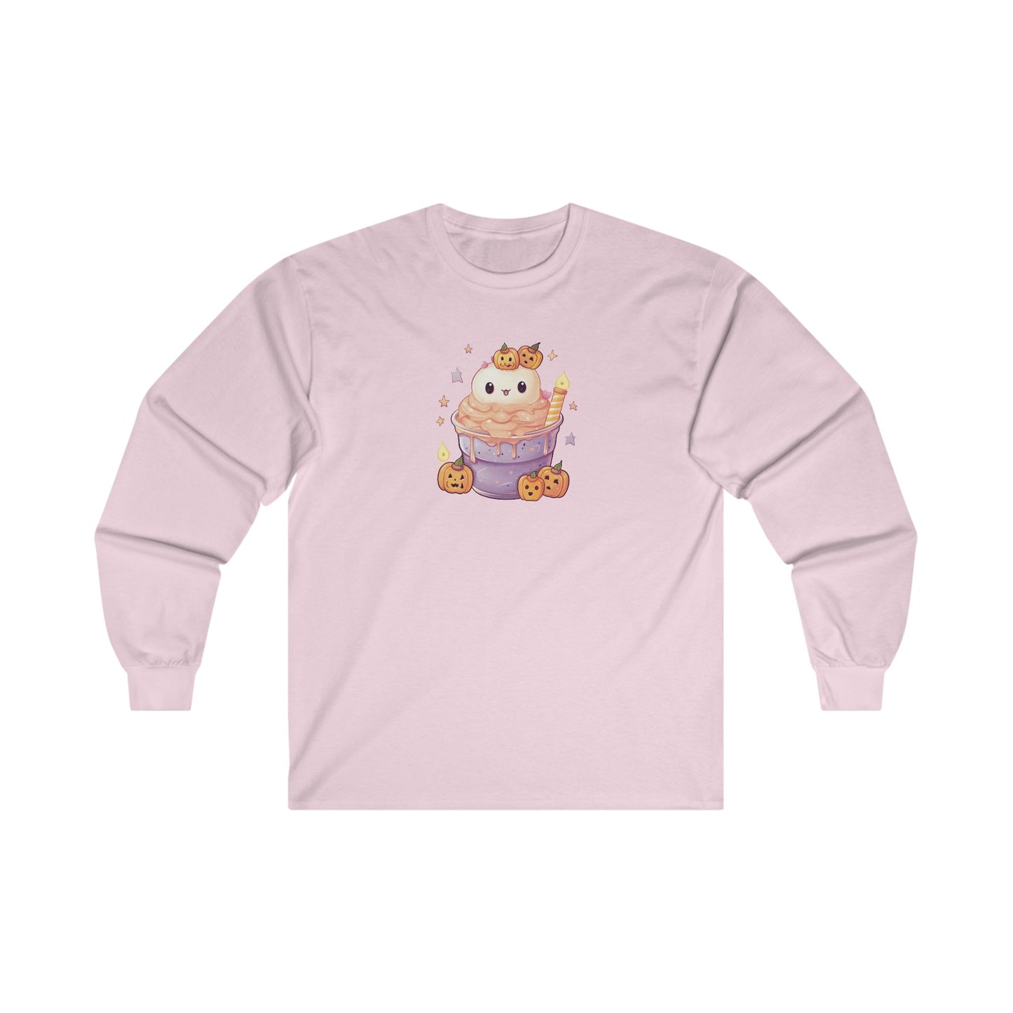 Cute Cat and Pumpkins Dessert Long Sleeve Tee