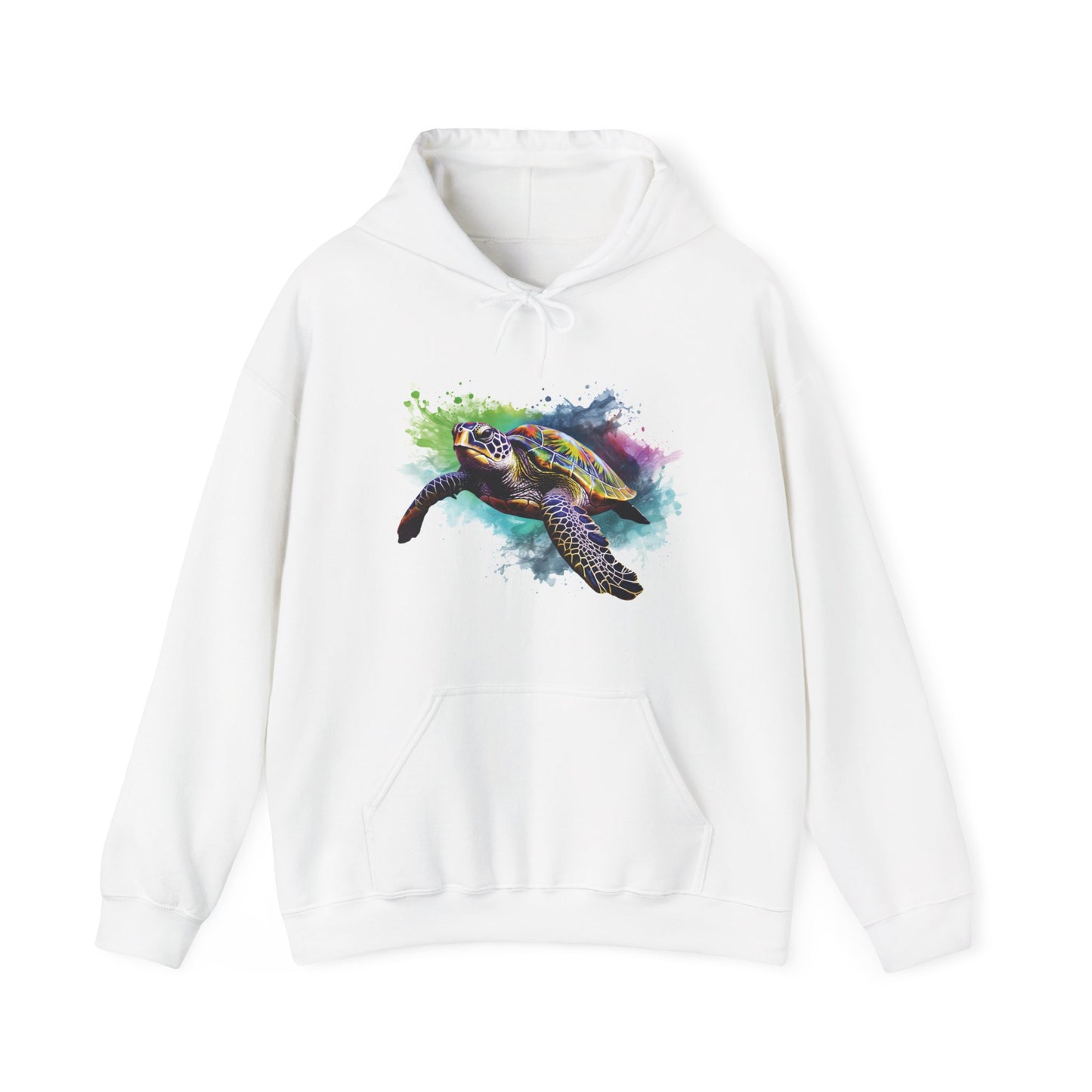 Watercolor Sea Turtle Hooded Sweatshirt