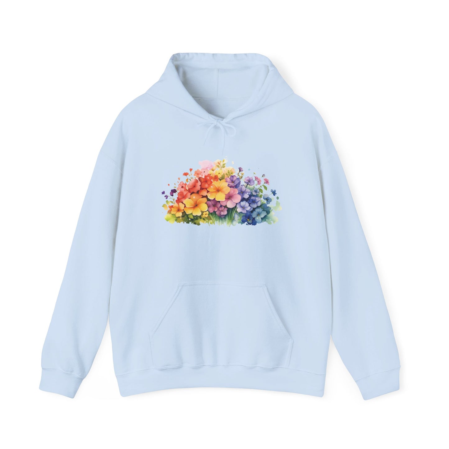 Colorful Flowers Hooded Sweatshirt