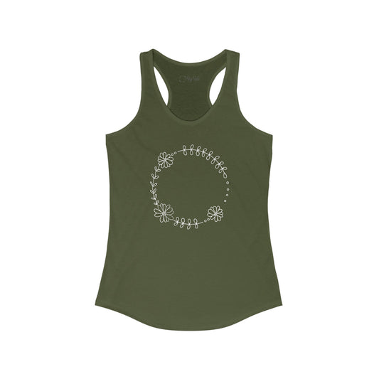 Triple Sunflower Circle Racerback Tank
