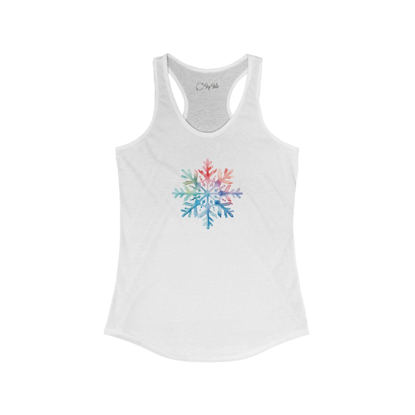 Watercolor Snowflake Racerback Tank