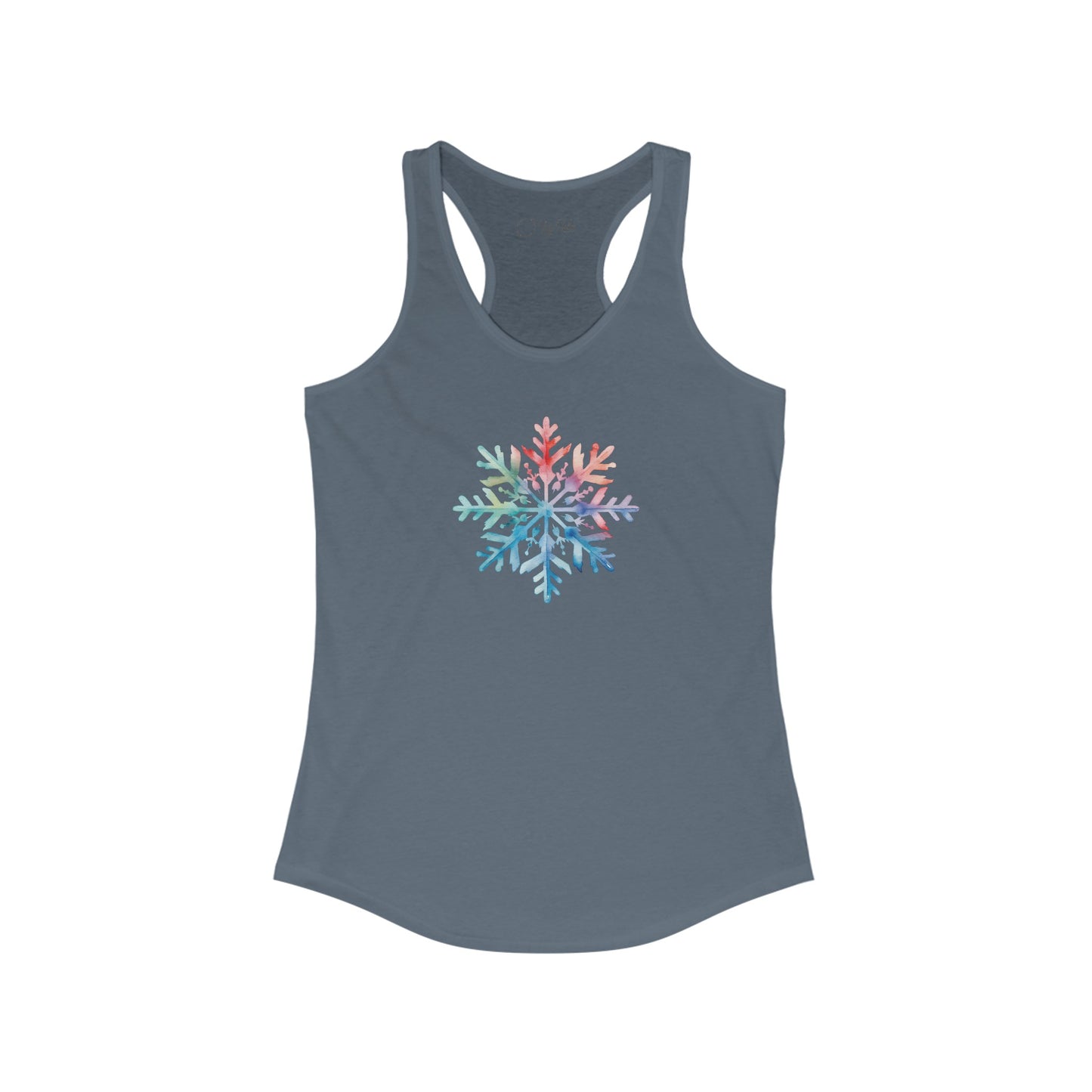 Watercolor Snowflake Racerback Tank
