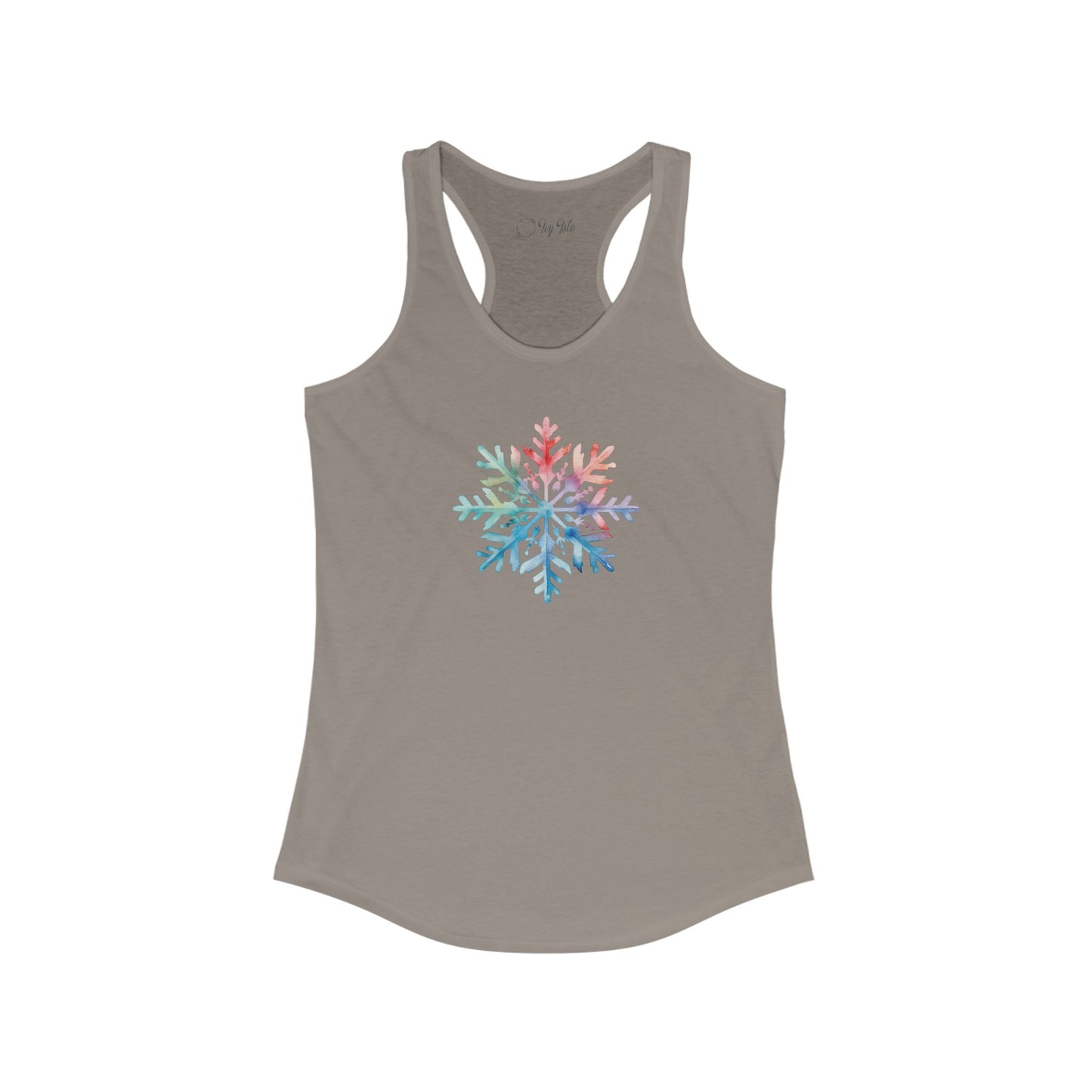 Watercolor Snowflake Racerback Tank