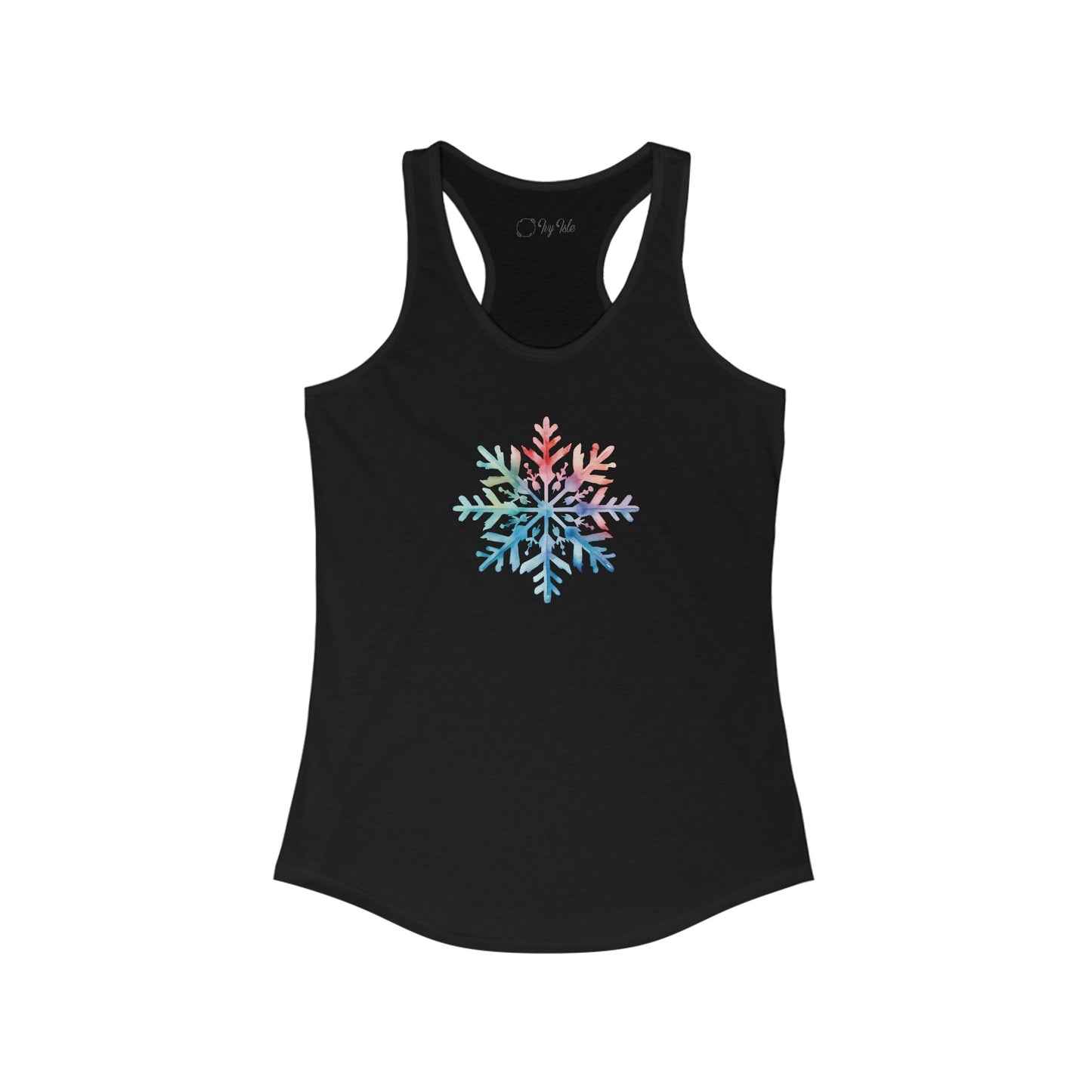 Watercolor Snowflake Racerback Tank