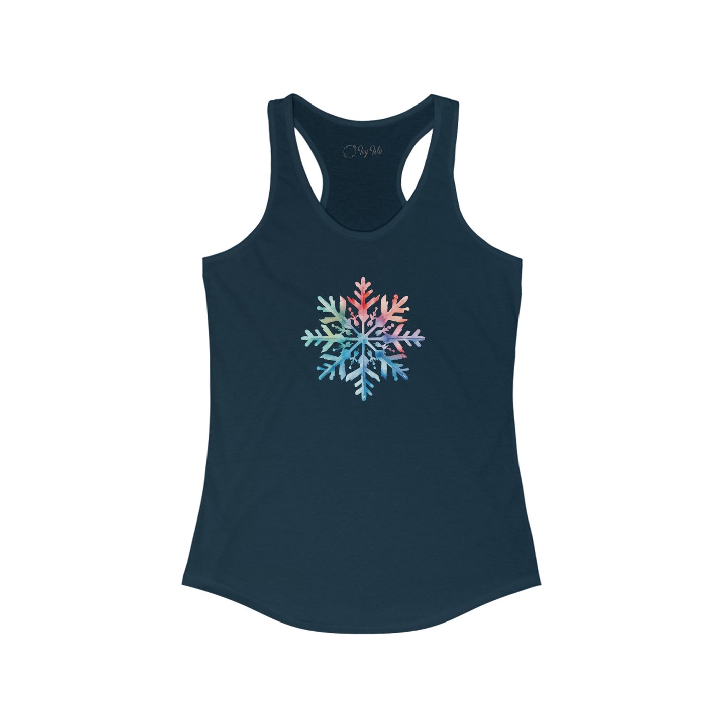 Watercolor Snowflake Racerback Tank