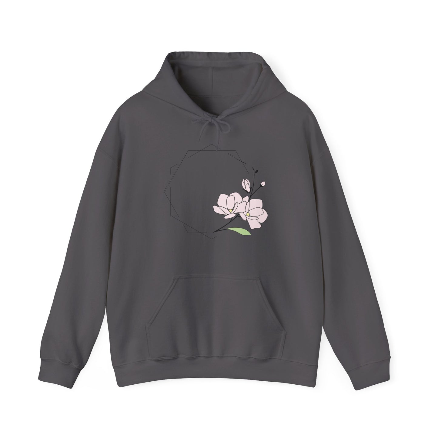 Pink Flower Hooded Sweatshirt