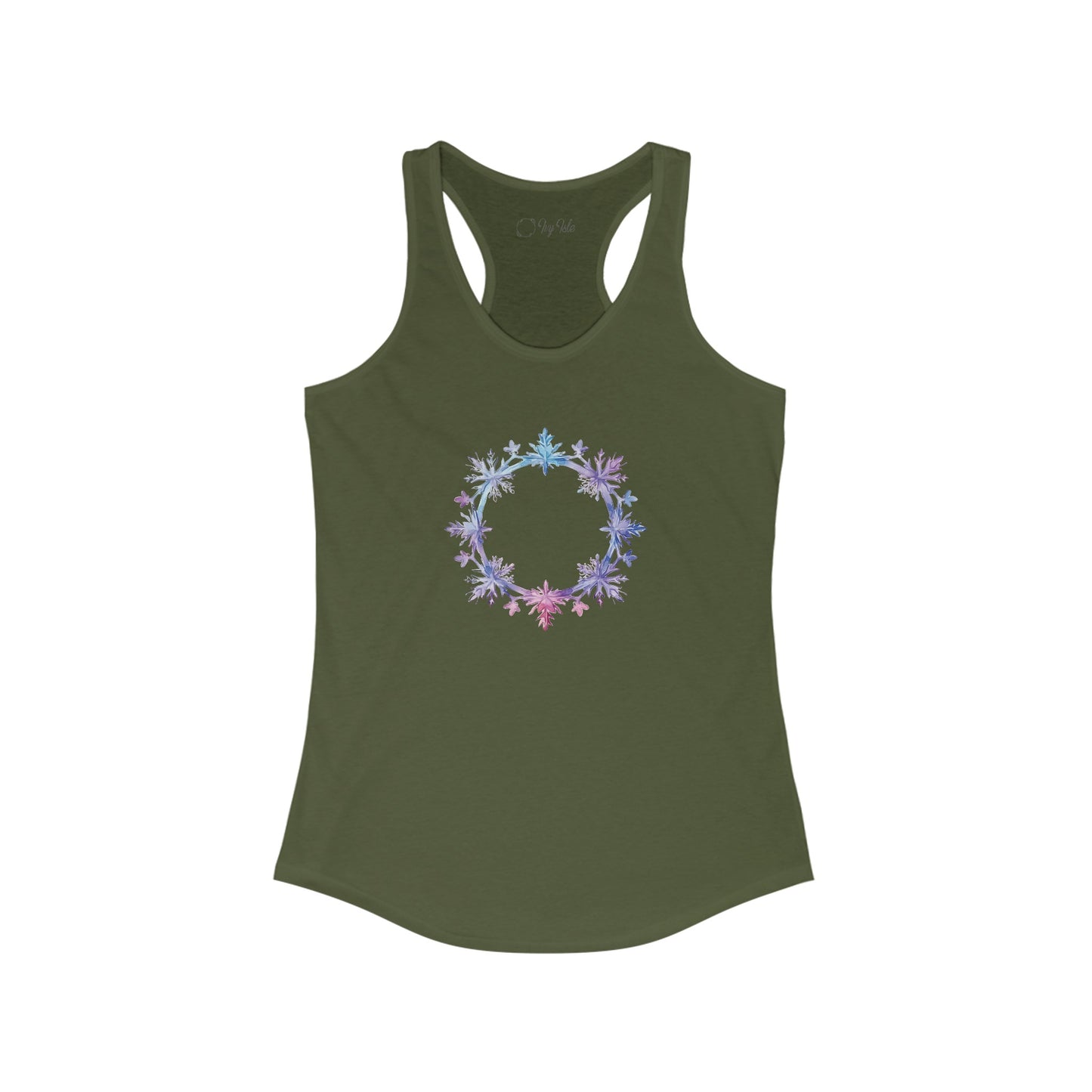 Snowflake Circle Racerback Tank