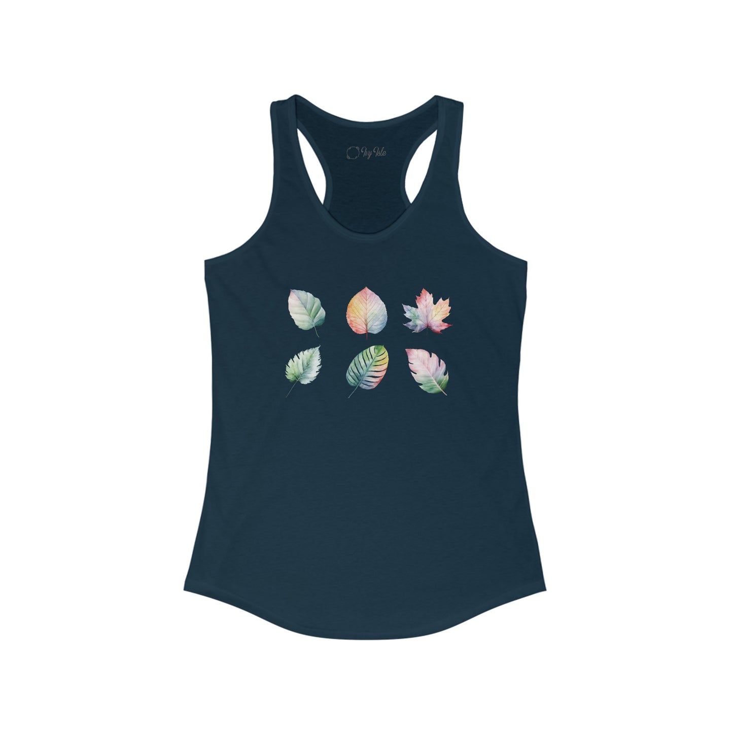 Watercolor Leaf Set Racerback Tank