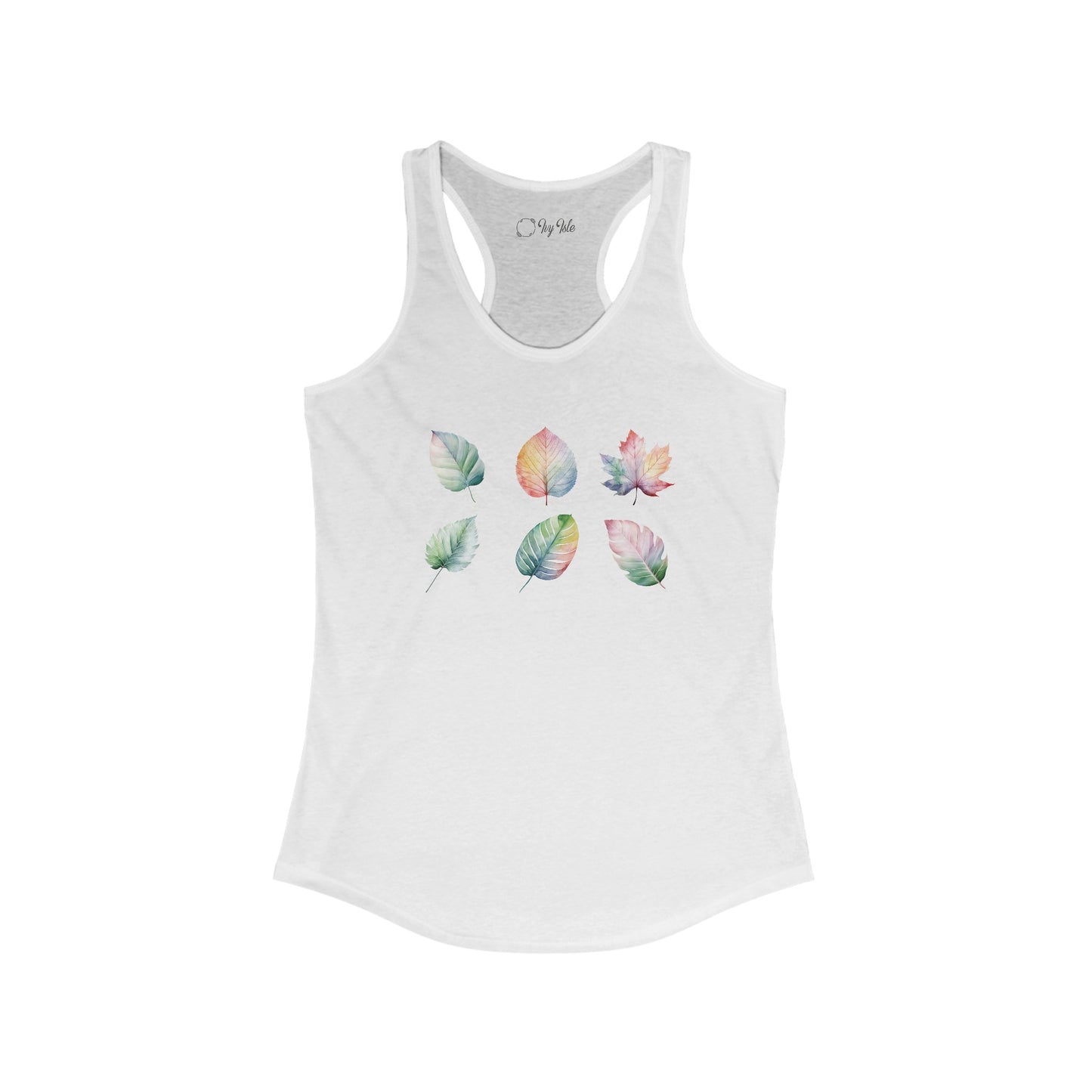 Watercolor Leaf Set Racerback Tank