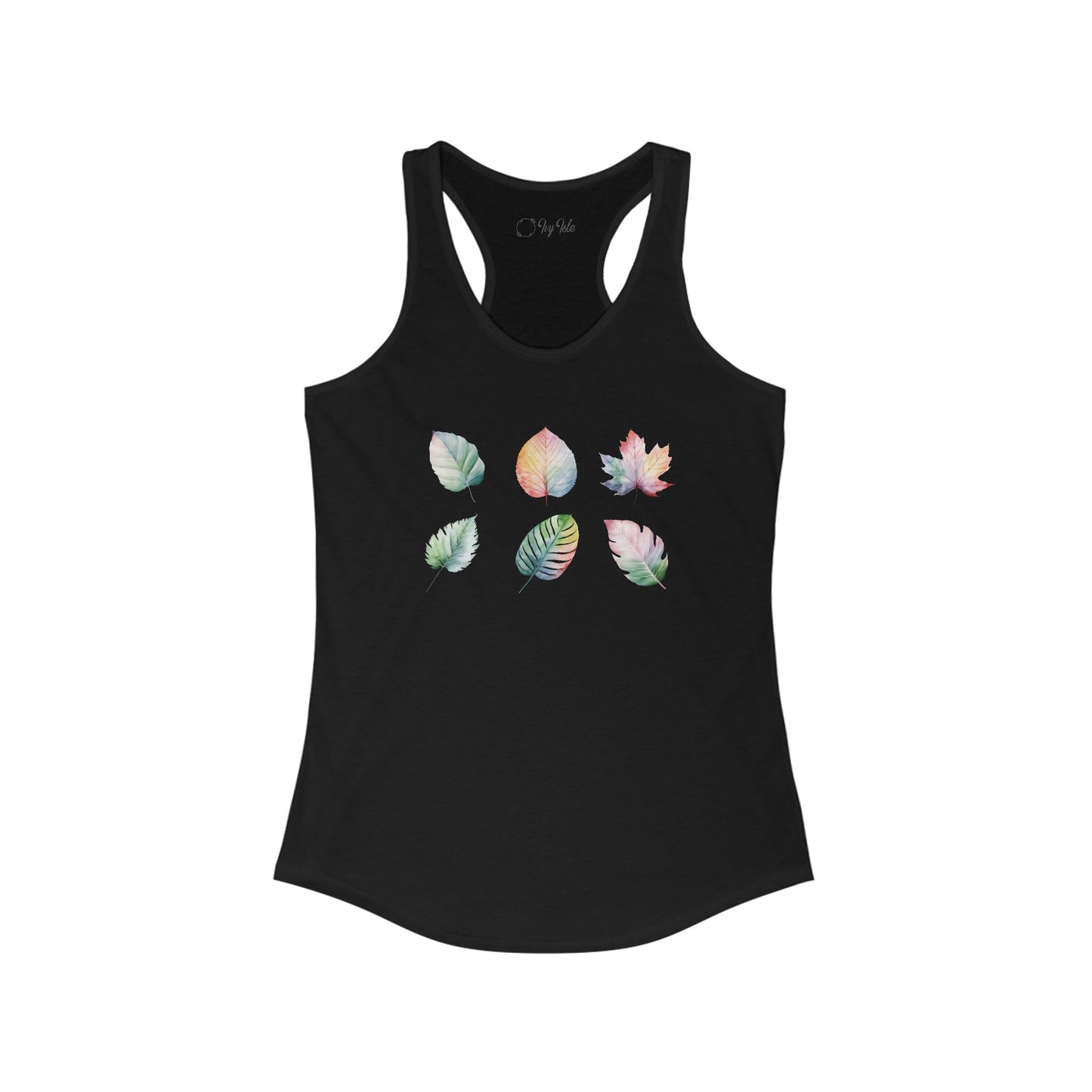 Watercolor Leaf Set Racerback Tank