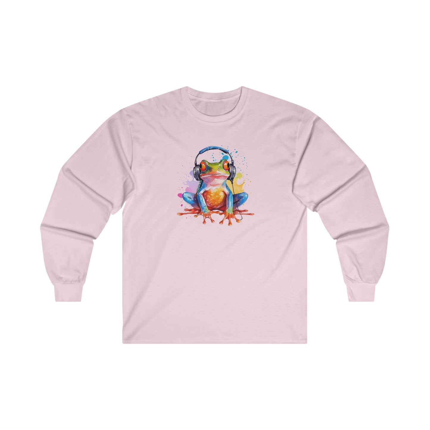 Frog with Headphones Long Sleeve Tee