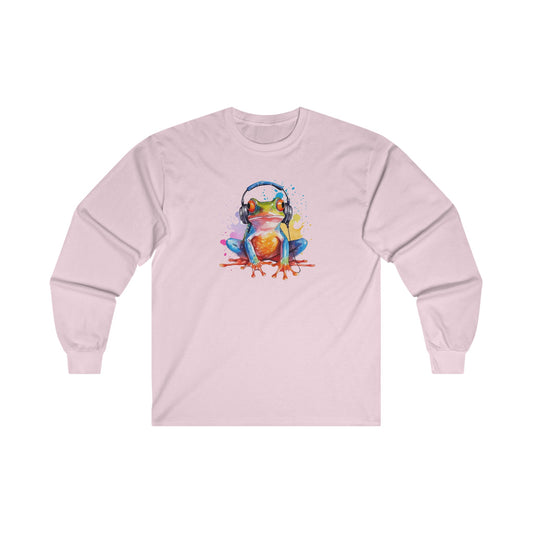 Frog with Headphones Long Sleeve Tee