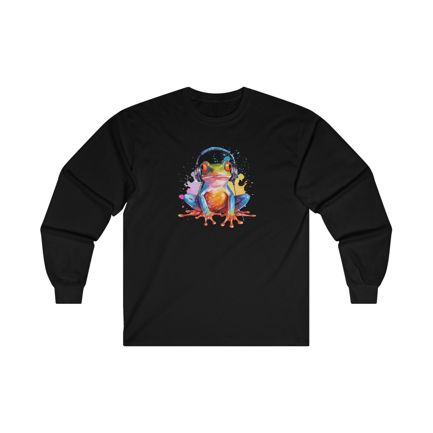 Frog with Headphones Long Sleeve Tee