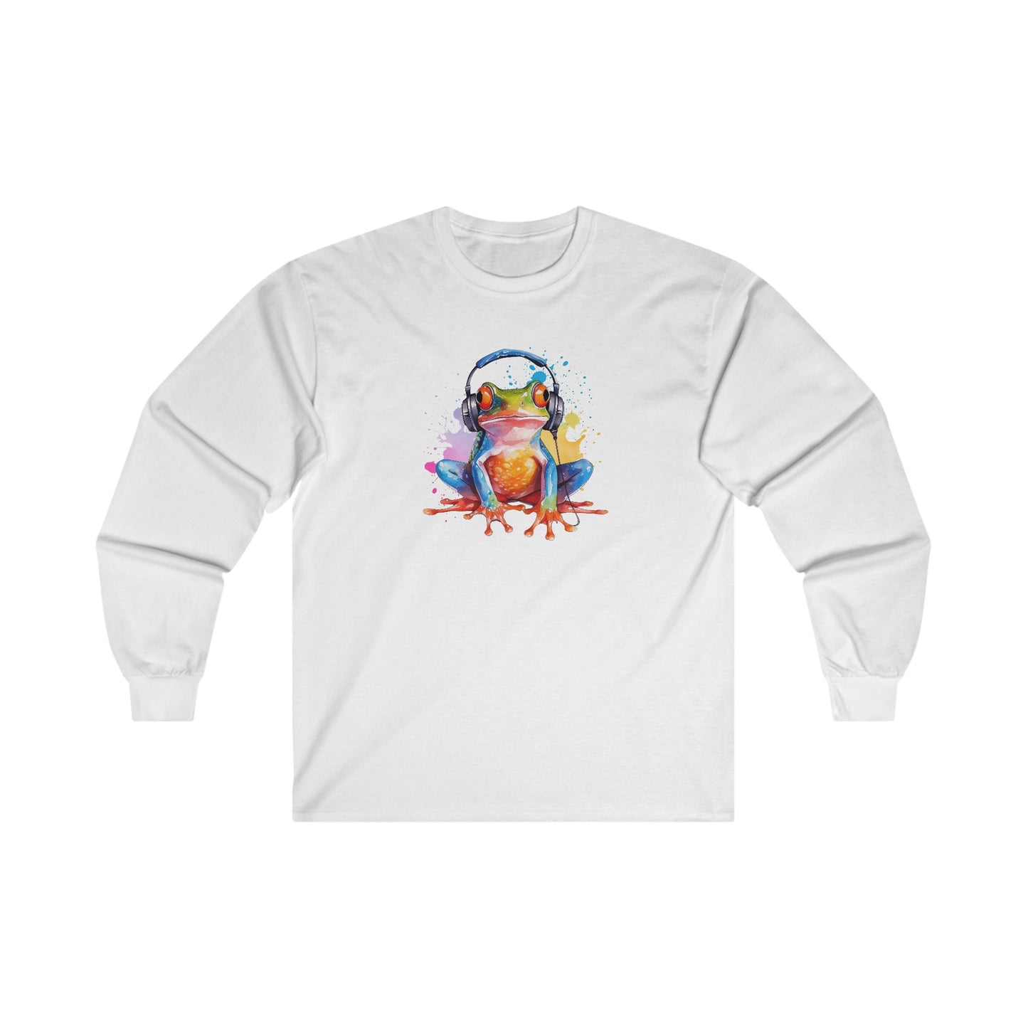 Frog with Headphones Long Sleeve Tee