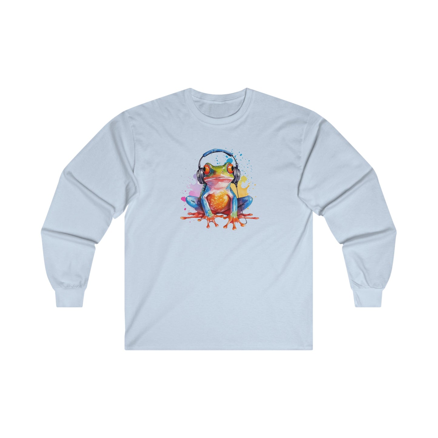 Frog with Headphones Long Sleeve Tee