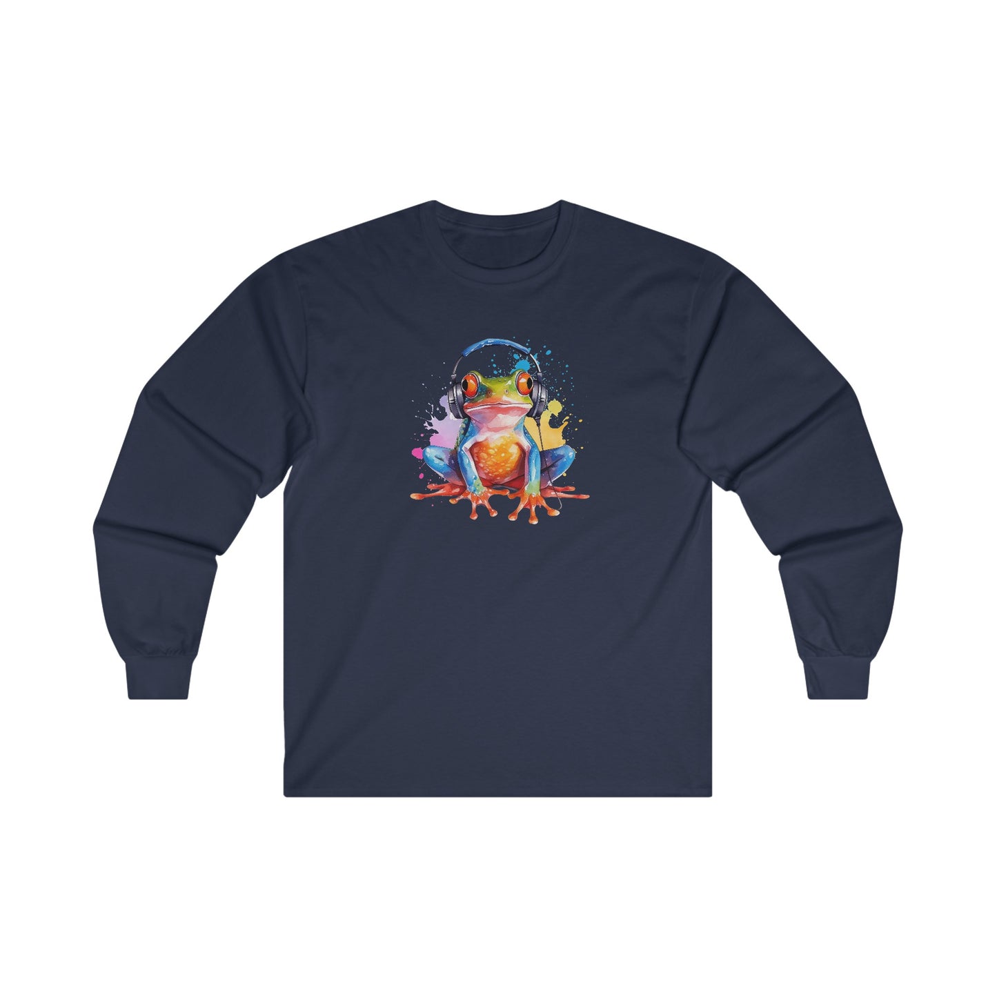Frog with Headphones Long Sleeve Tee