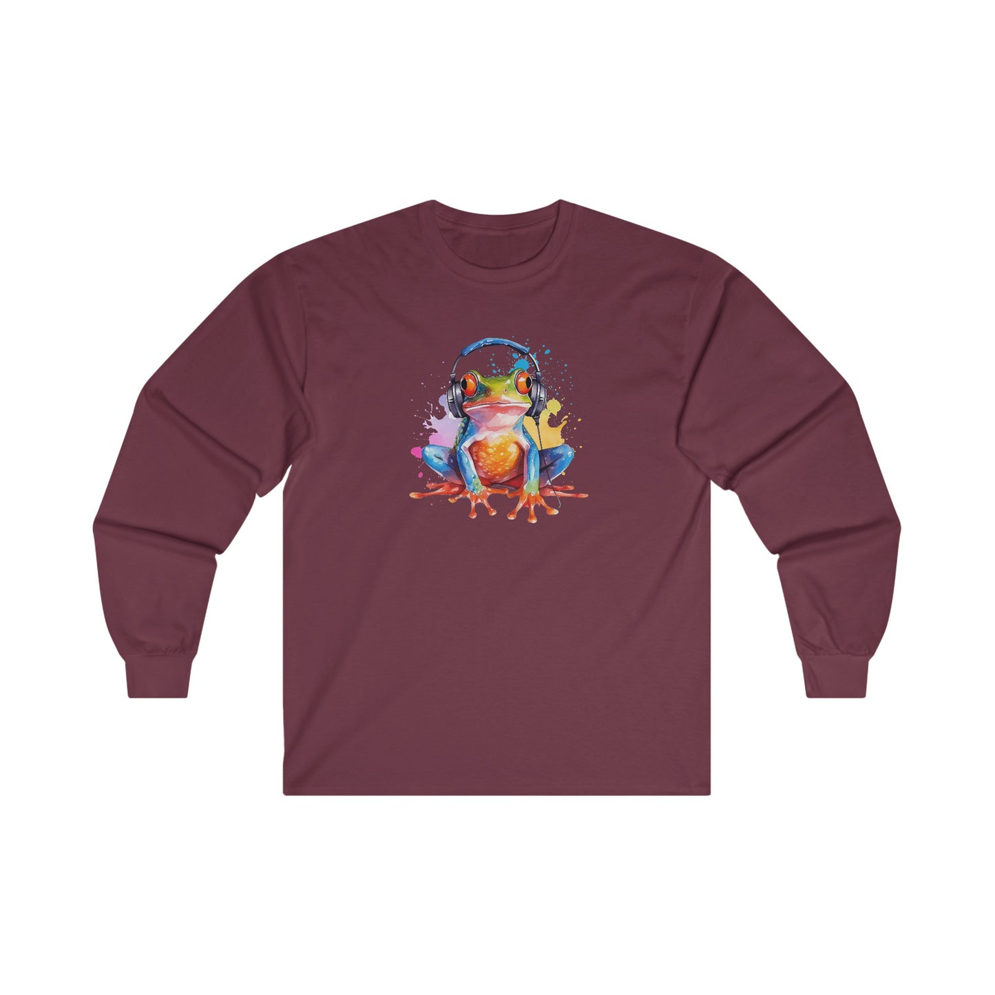 Frog with Headphones Long Sleeve Tee