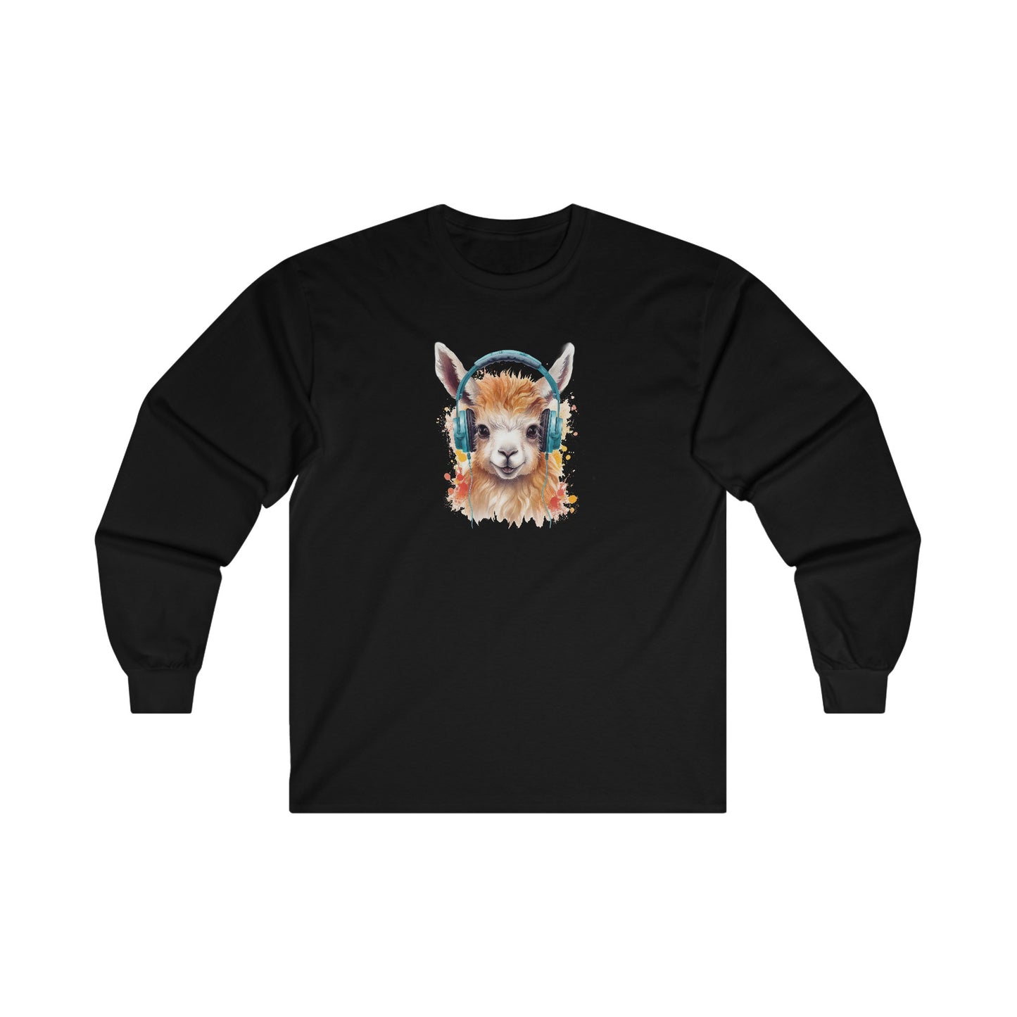 Llama with Headphones Long Sleeve Tee