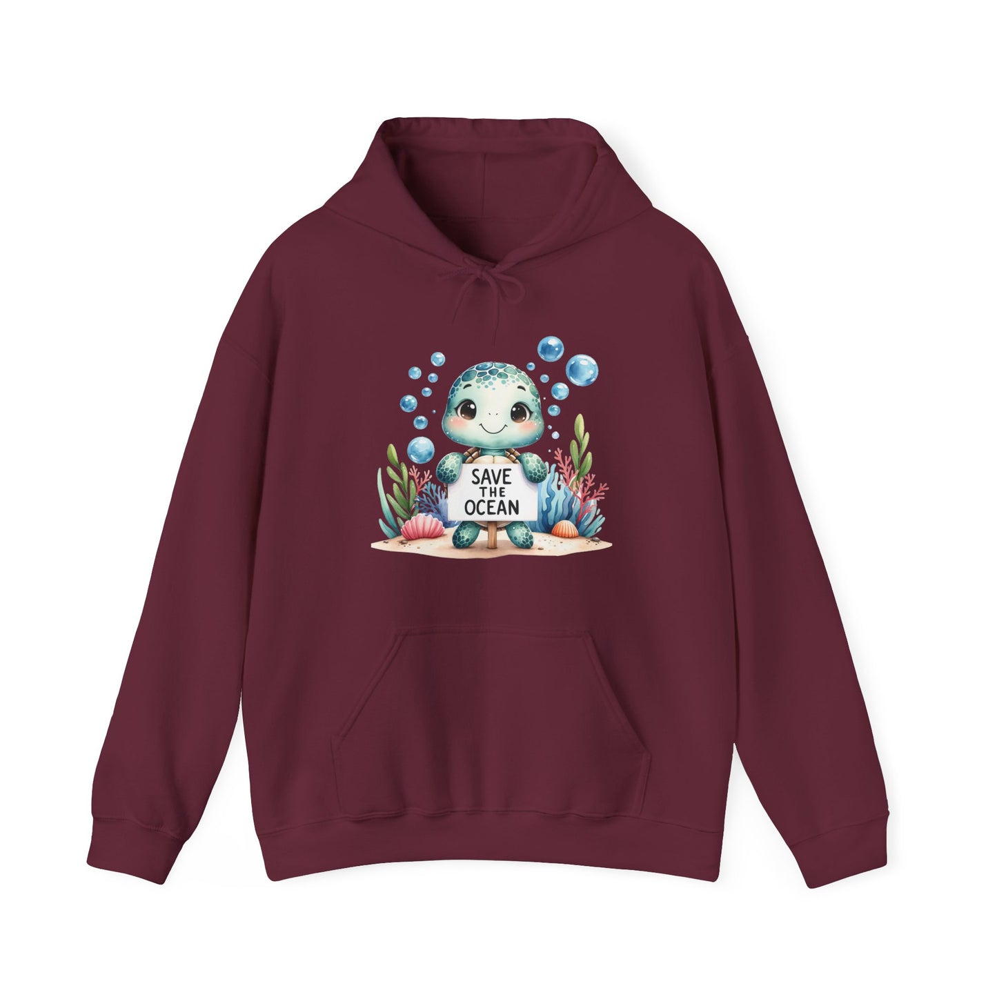 Save the Ocean Turtle Hooded Sweatshirt