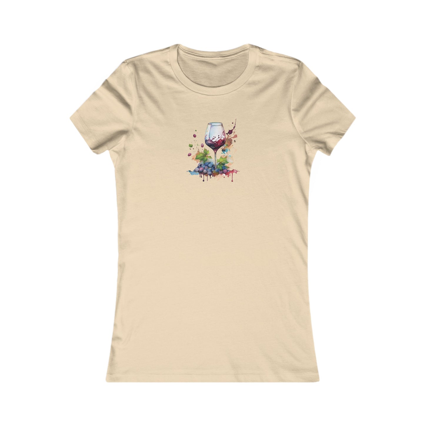 Watercolor Red Wine Fitted Tee